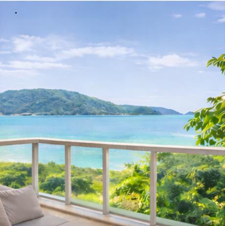 Imóvel para temporada em Ubatuba com varanda, vista agradável e excelente localização próxima à praia.